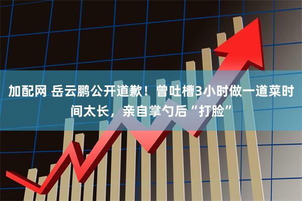 加配网 岳云鹏公开道歉！曾吐槽3小时做一道菜时间太长，亲自掌勺后“打脸”